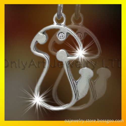 Mushroom Shape 316L Stainless Steel Pendant